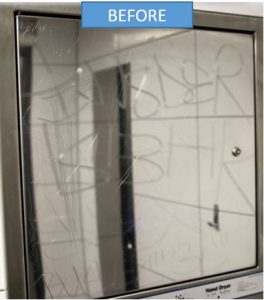 Graffiti Shield - Mirror - Before