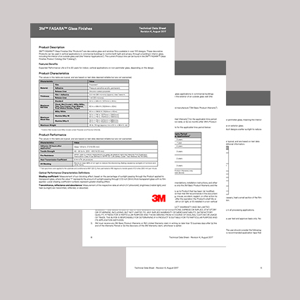 3M Window Film Technical Specifications
