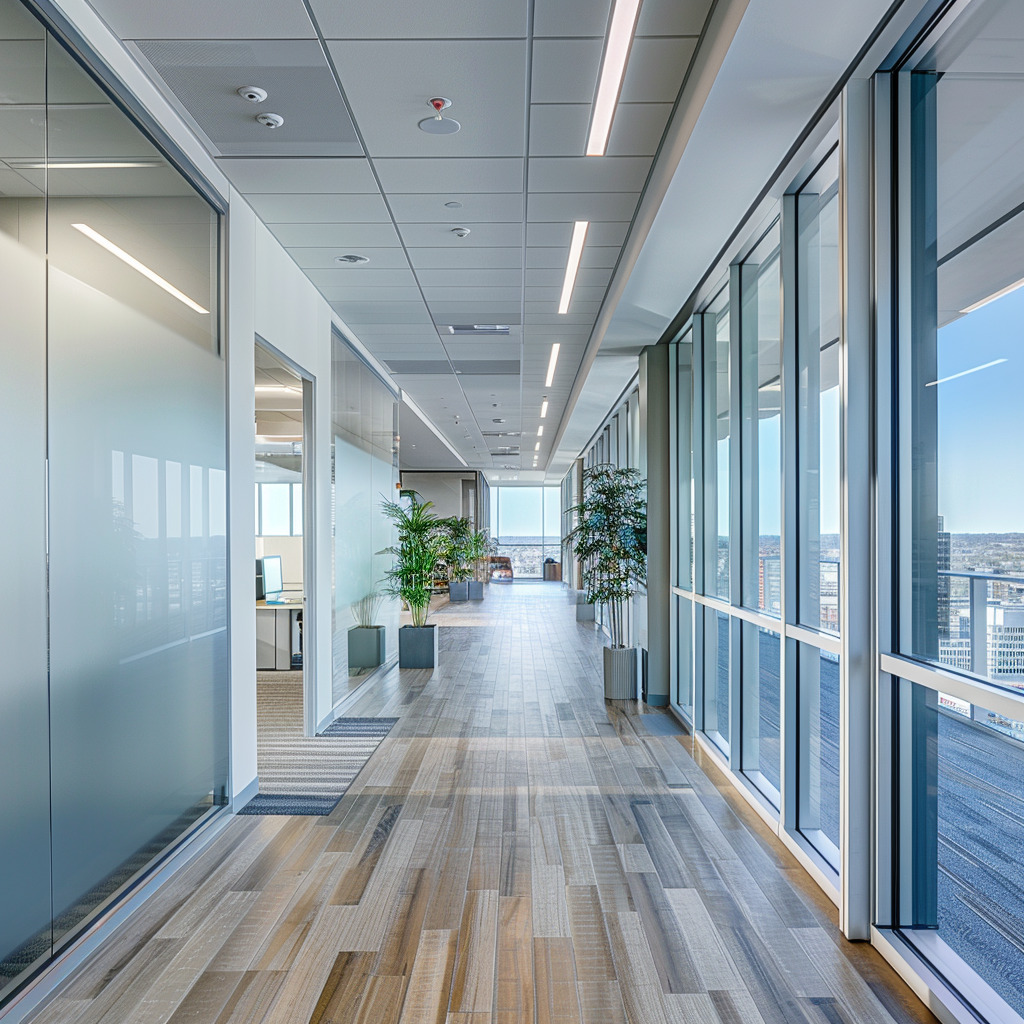 Office space with professional window films.