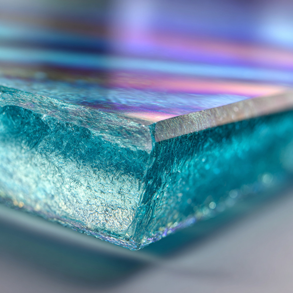 how does bulletproof glass work(2) Side close up of bulletproof glass.