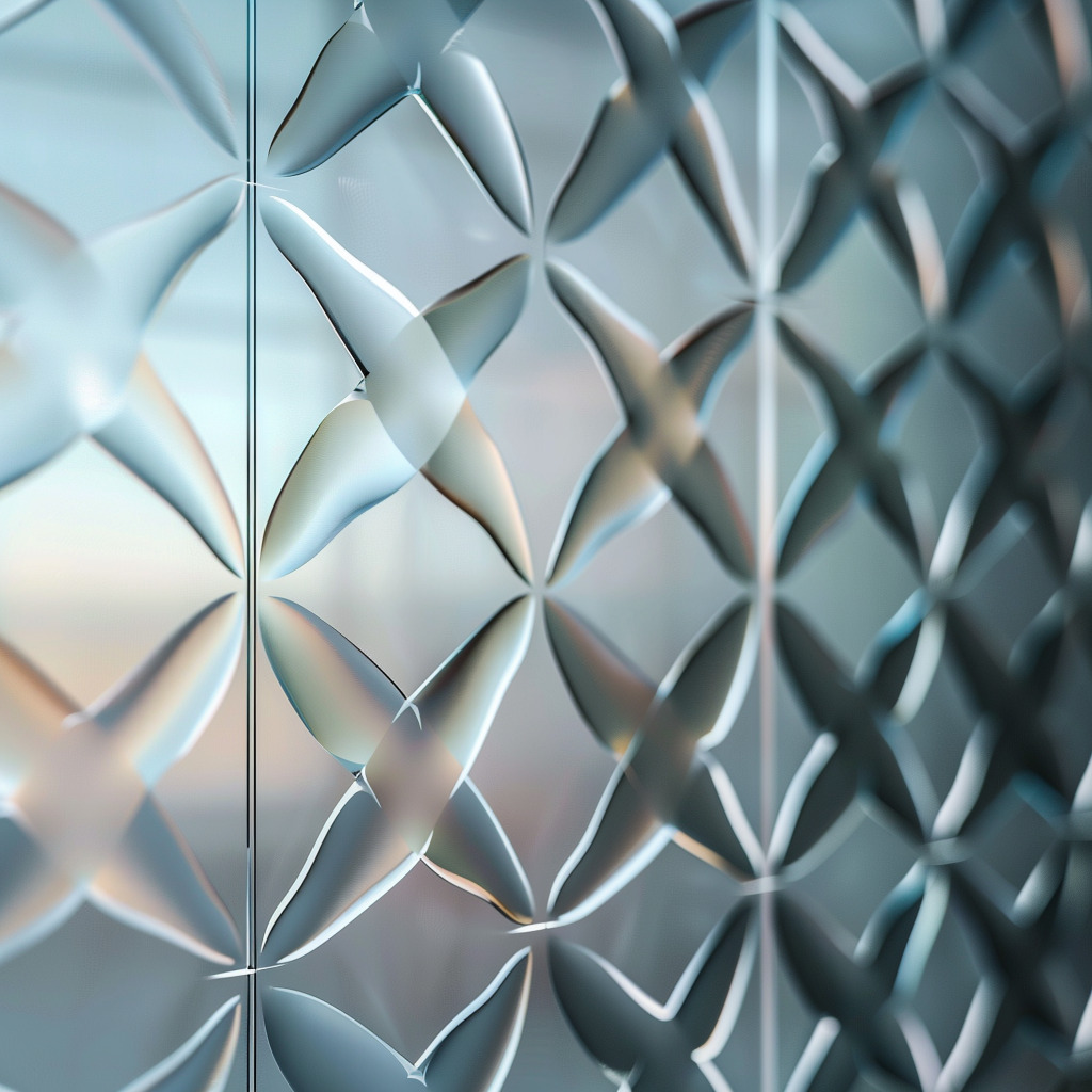 Decorative frosted window film.