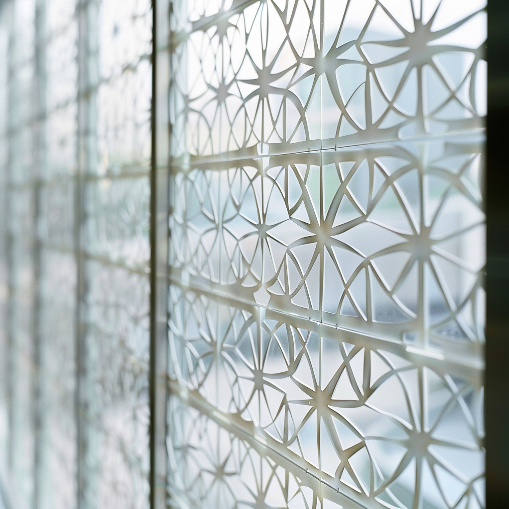 white frosted window film(2) White frosted decorative window film.