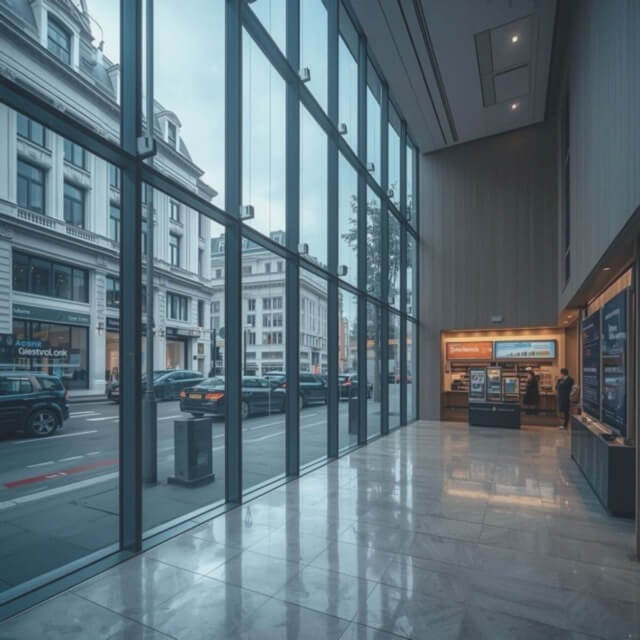 office building inside windows Medium Office building inside windows