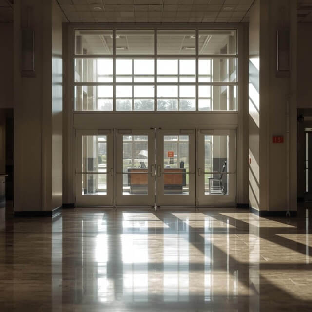 school doors leading into lobby (1) Medium School doors and windows
