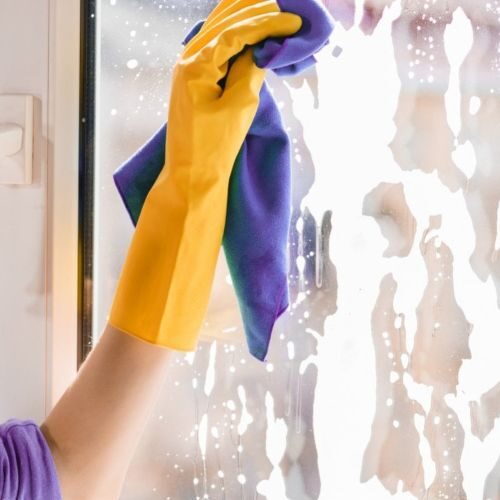 Clean with mild soap and water, and a soft cloth or sponge